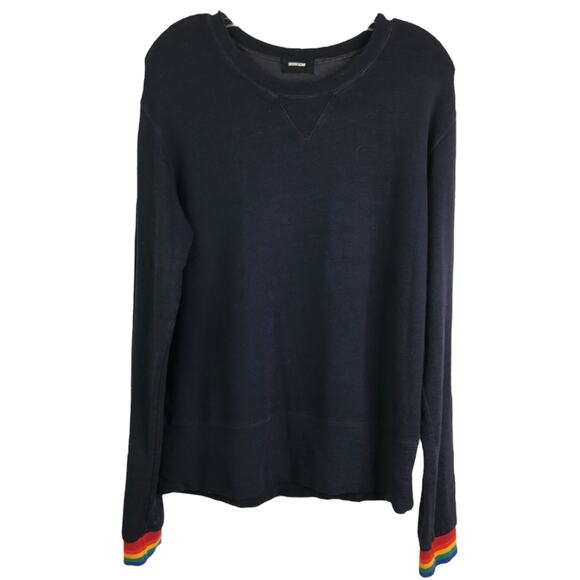 Monrow Sweatshirt Womens L Navy Blue Crewneck Pullover...